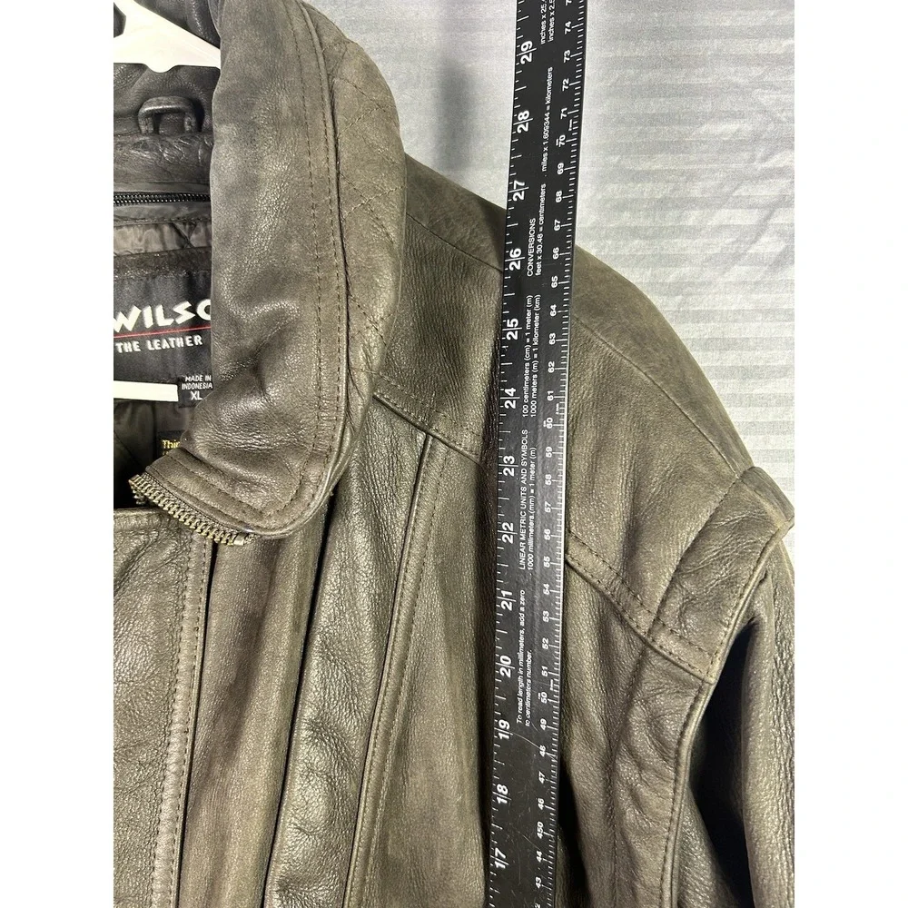 Wilsons Leather Jacket Men's XL Black Bomber Thinsulate Lined ‎ Classic 80s